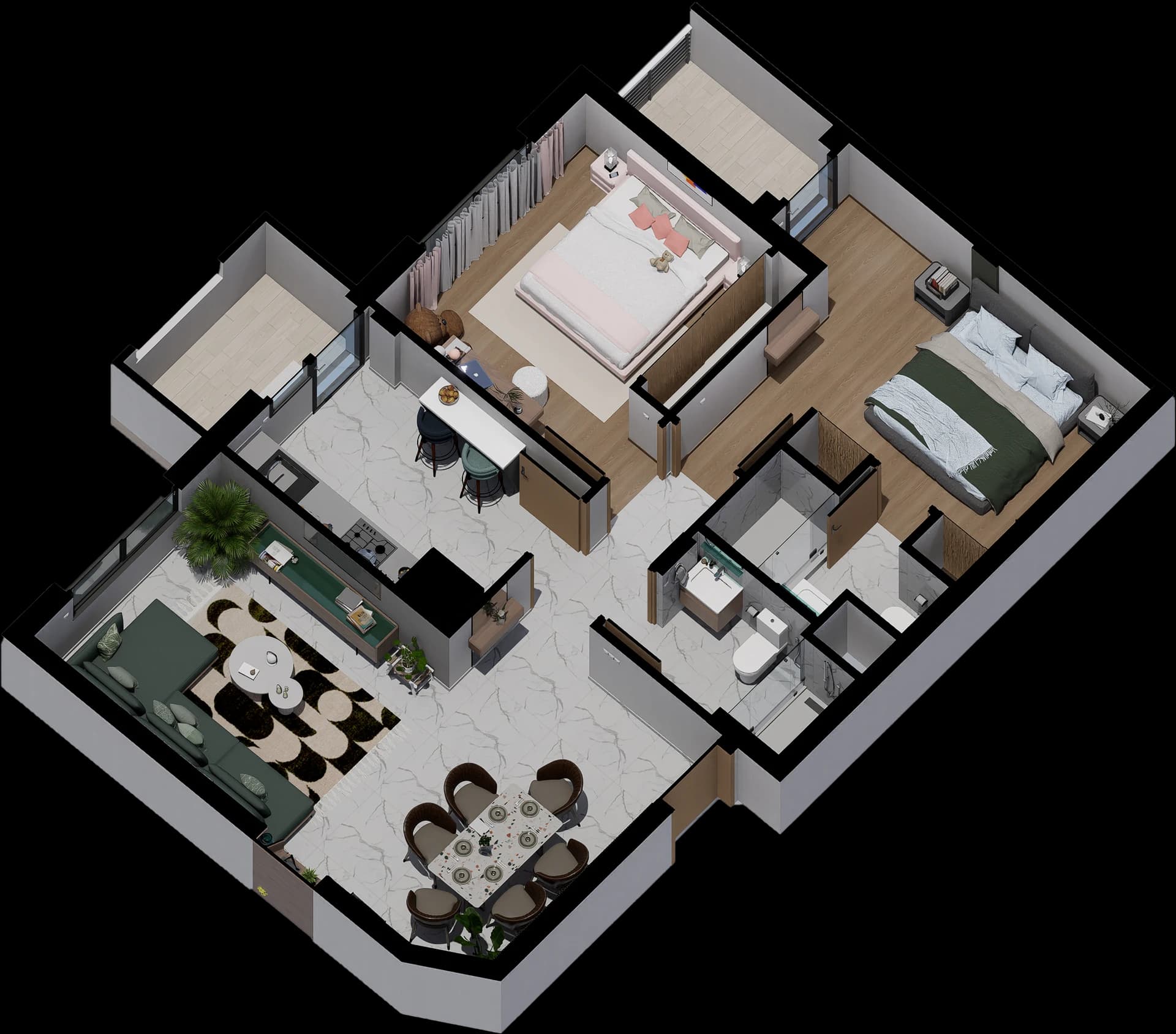 Appartement Type A — Plan axonométrie